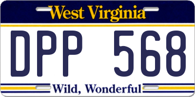 WV license plate DPP568