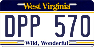 WV license plate DPP570
