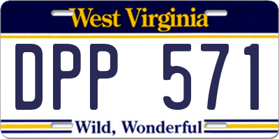 WV license plate DPP571