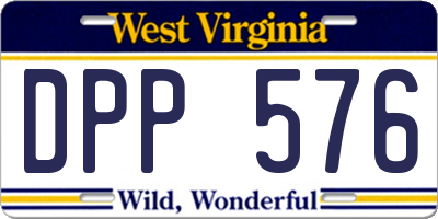 WV license plate DPP576