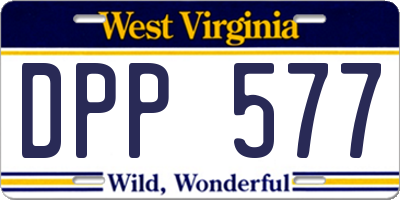 WV license plate DPP577