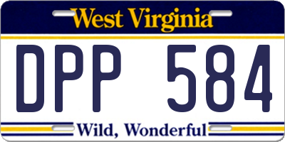WV license plate DPP584