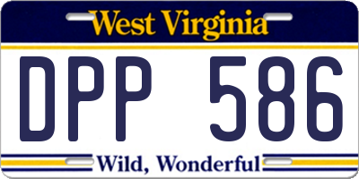 WV license plate DPP586