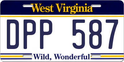 WV license plate DPP587