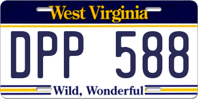 WV license plate DPP588