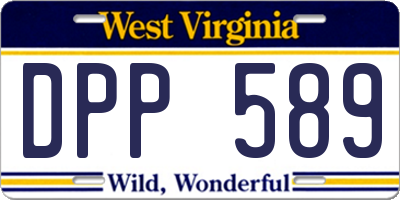 WV license plate DPP589