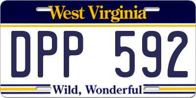 WV license plate DPP592