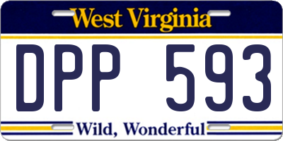 WV license plate DPP593