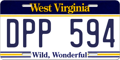 WV license plate DPP594