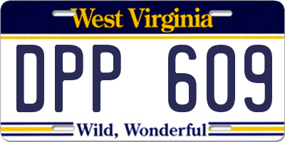 WV license plate DPP609