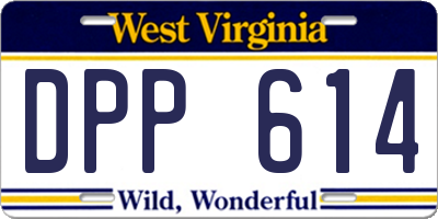 WV license plate DPP614