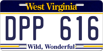 WV license plate DPP616