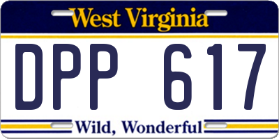WV license plate DPP617