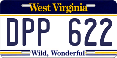 WV license plate DPP622