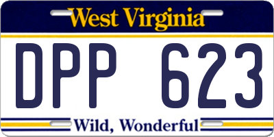 WV license plate DPP623