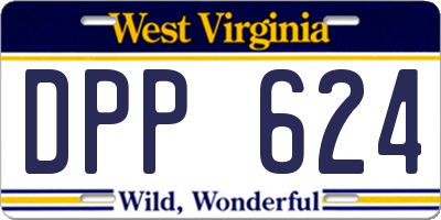 WV license plate DPP624