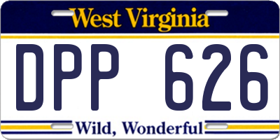 WV license plate DPP626