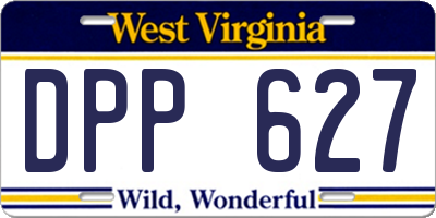WV license plate DPP627