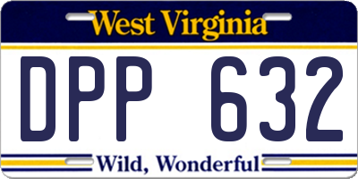 WV license plate DPP632