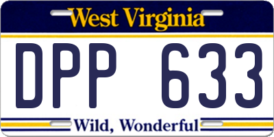 WV license plate DPP633