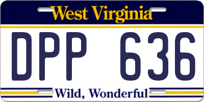 WV license plate DPP636