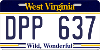 WV license plate DPP637