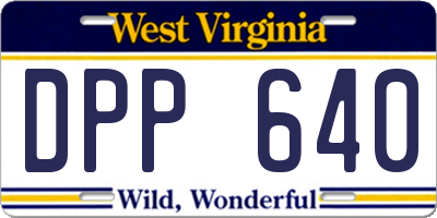 WV license plate DPP640