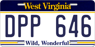 WV license plate DPP646