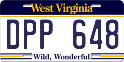 WV license plate DPP648