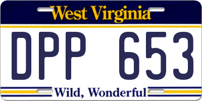 WV license plate DPP653