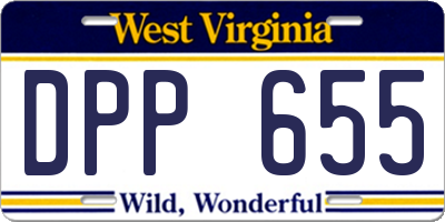 WV license plate DPP655