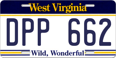 WV license plate DPP662