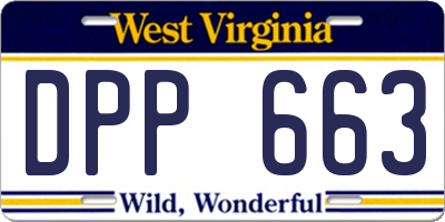 WV license plate DPP663