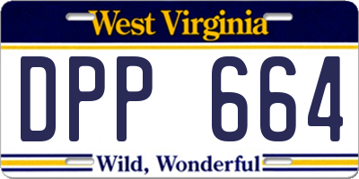 WV license plate DPP664