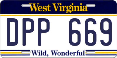 WV license plate DPP669