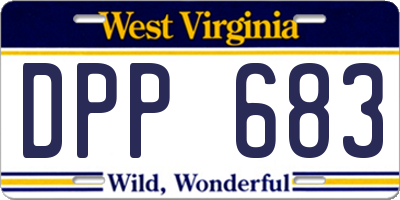 WV license plate DPP683