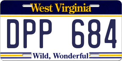 WV license plate DPP684