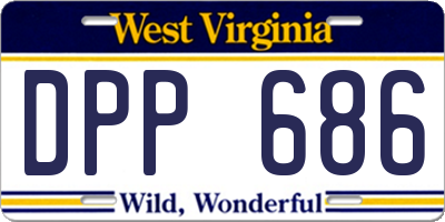 WV license plate DPP686