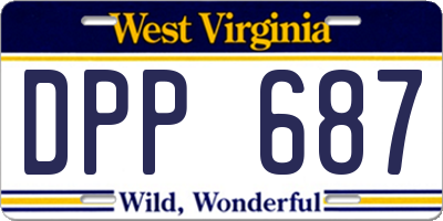 WV license plate DPP687