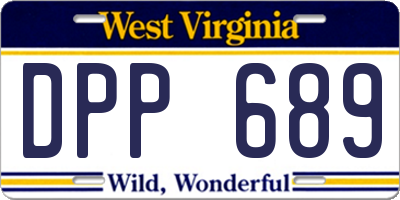 WV license plate DPP689