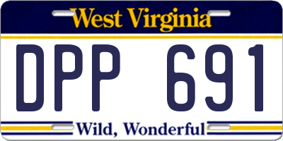 WV license plate DPP691