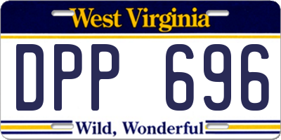 WV license plate DPP696