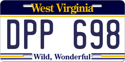 WV license plate DPP698