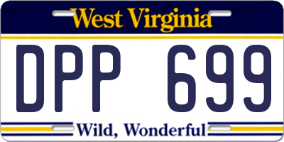 WV license plate DPP699
