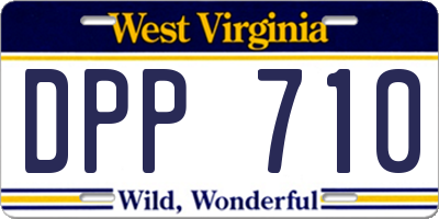WV license plate DPP710