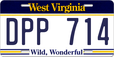 WV license plate DPP714