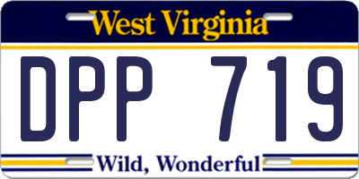 WV license plate DPP719