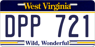 WV license plate DPP721