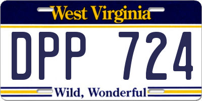 WV license plate DPP724