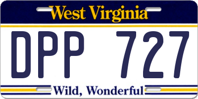 WV license plate DPP727